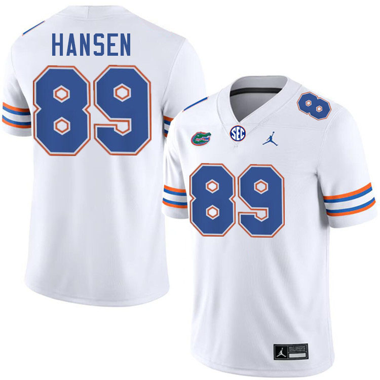 Hayden Hansen Florida Jersey,Florida Gators #89 Hayden Hansen Jersey Youth Uniforms-White